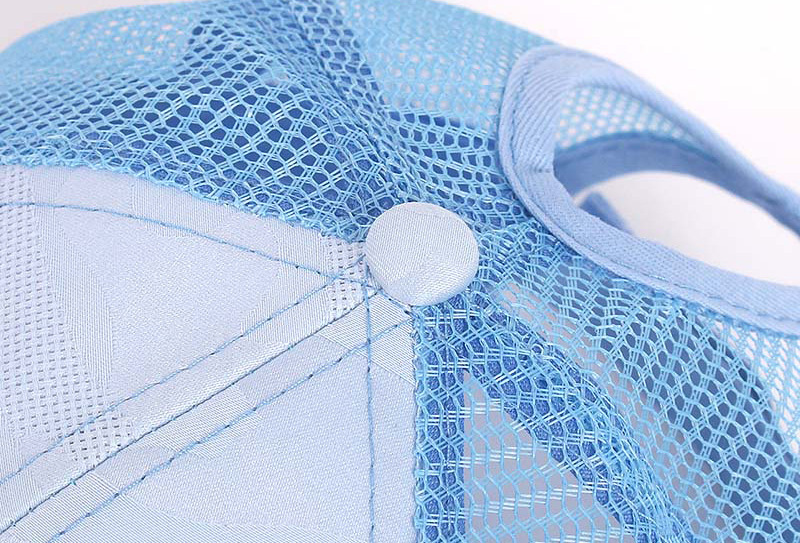 Ademende, bedrukte paardenstaart mesh casual veelzijdige zonnehoed voor dames in de zomer met eendenbekpet_voghion.com