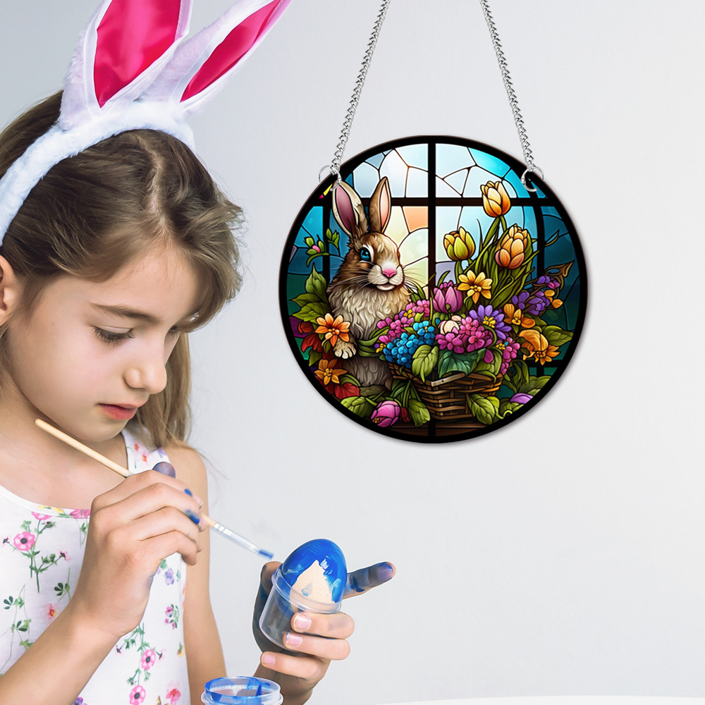 95g Weight pendant Home Textiles & Decor Type Acrylic Material Easter Festival Rabbit Pattern Casual, Elegant, Classical Style Easter Casual Elegant Classical Rabbit Arylic Party Supplies Decorations 39