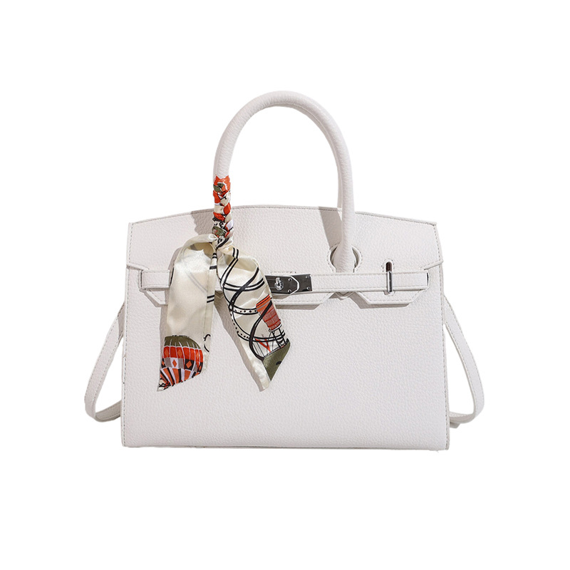 Bolso transfronterizo 2024 nueva tendencia de gran capacidad popular bolso platino patrón de lichi temperamento mensajero bolso femenino