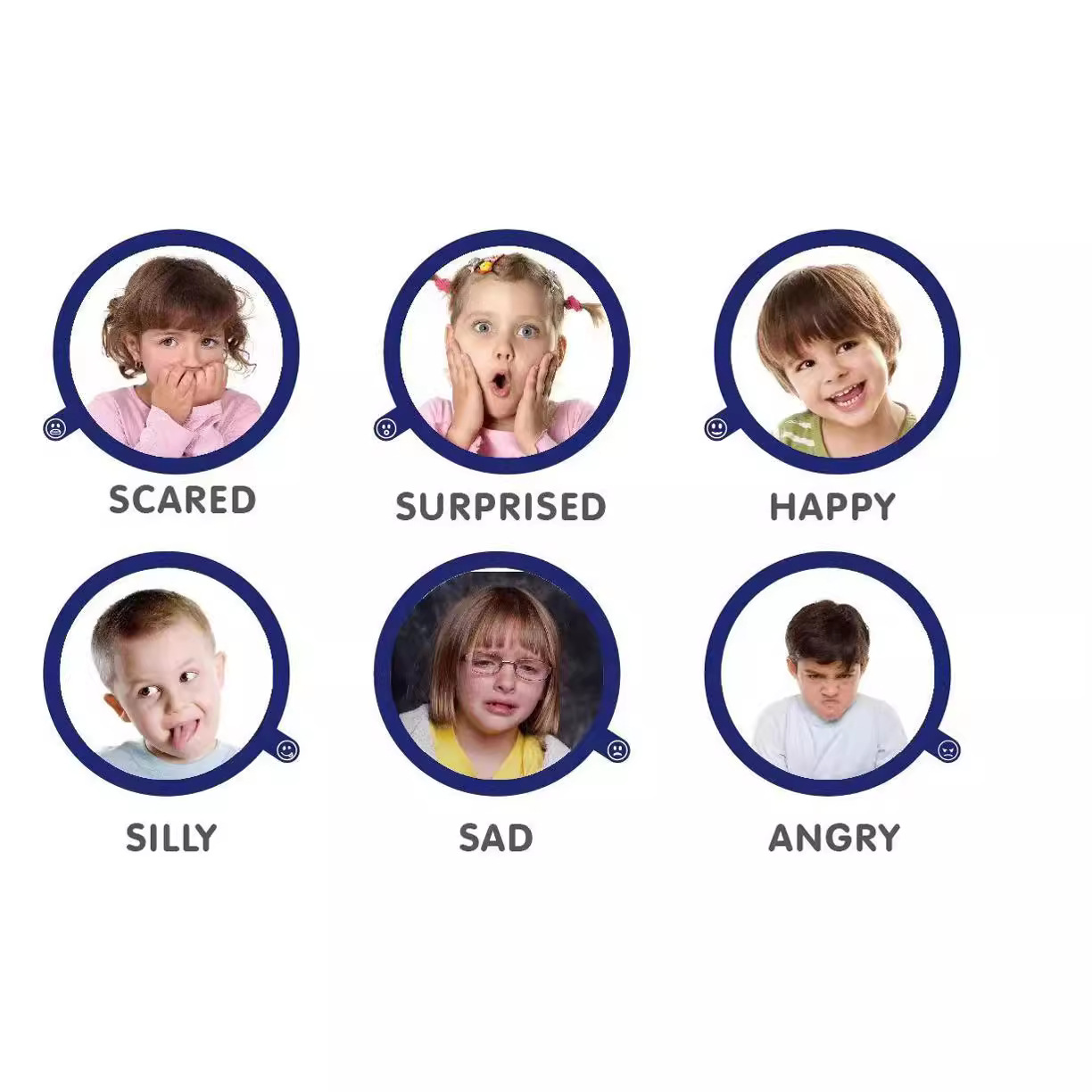 表情鏡子供赤ちゃん表情認知鏡玩具家庭用小化粧台幼稚園早教知育教具