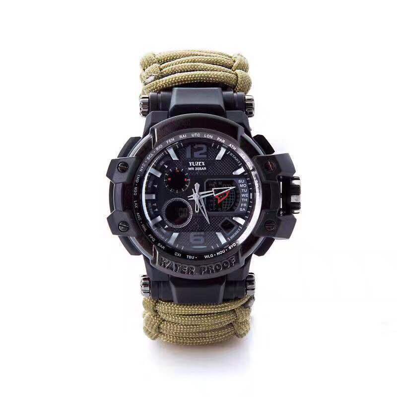 G3 YUZEX Outdoor Survival Watch multifunctional deep waterproof watch outdoor mountaineering emergency umbrella rope watch