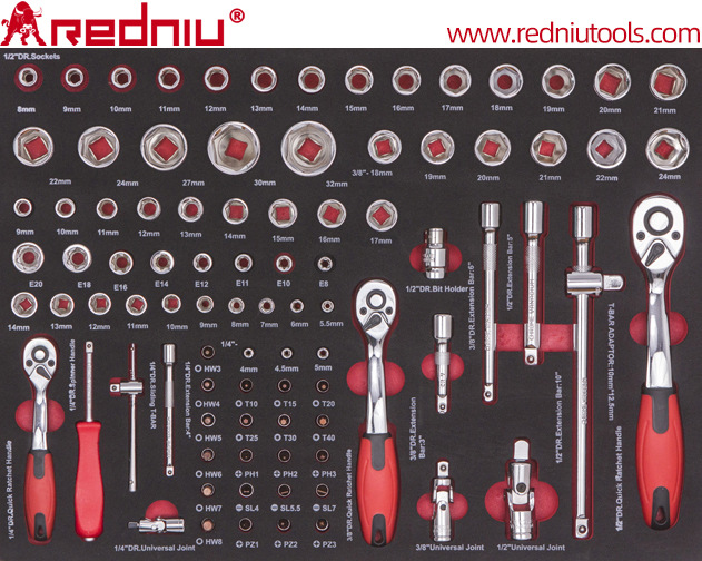 E型套筒批头压配接杆万向弹套滑杆棘轮扳手汽修五金工具组套