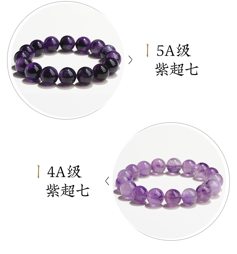 久雅水晶天然老礦粉紫超七圓珠手鏈紫色超七散珠手串廠家直銷|其他(卑