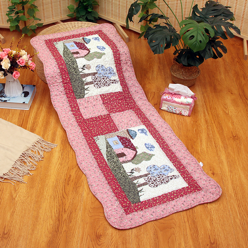 [Small Wholesale] Korean Cotton Bedside Mat, Floor Mat, Door Mat, Fabric Quilted Anti-Slip Patchwork Living Room Mat