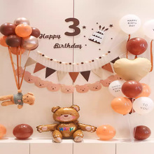 韩系ins风热气球生日布置宝宝一周岁拍照背景墙儿童百天满月装饰
