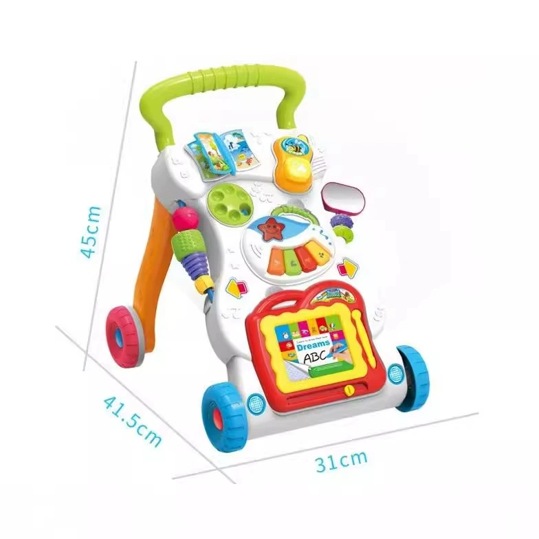 Children's music walker, protective universal toy car, anti-rollover