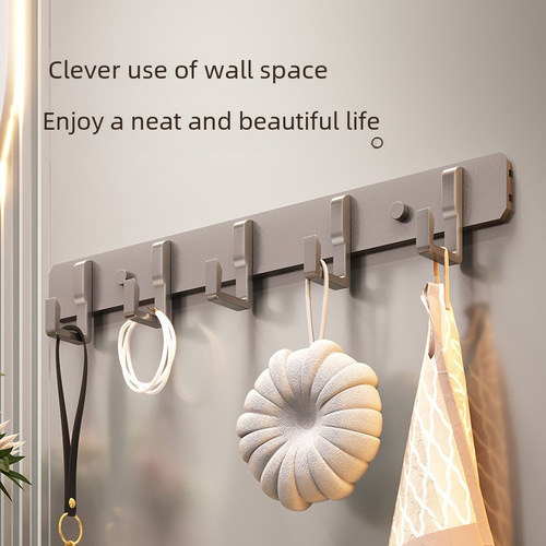 Hook with Strong Adhesive for Clothes, Wall-mounted Clothes Rack for Bathroom Door, No Drilling Required