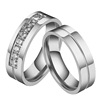 Fashionable ring stainless steel for beloved, suitable for import, wholesale, simple and elegant design, 6mm