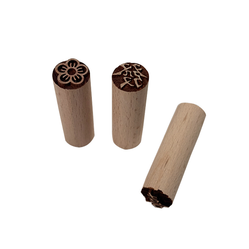 Cross-Border Hot-Selling Clay Stamping Tools, Su-Style Mooncake Stamps, Bean Paste Bun and Steamed Bun Stamping Tools, Diameter 1.5cm Stamp