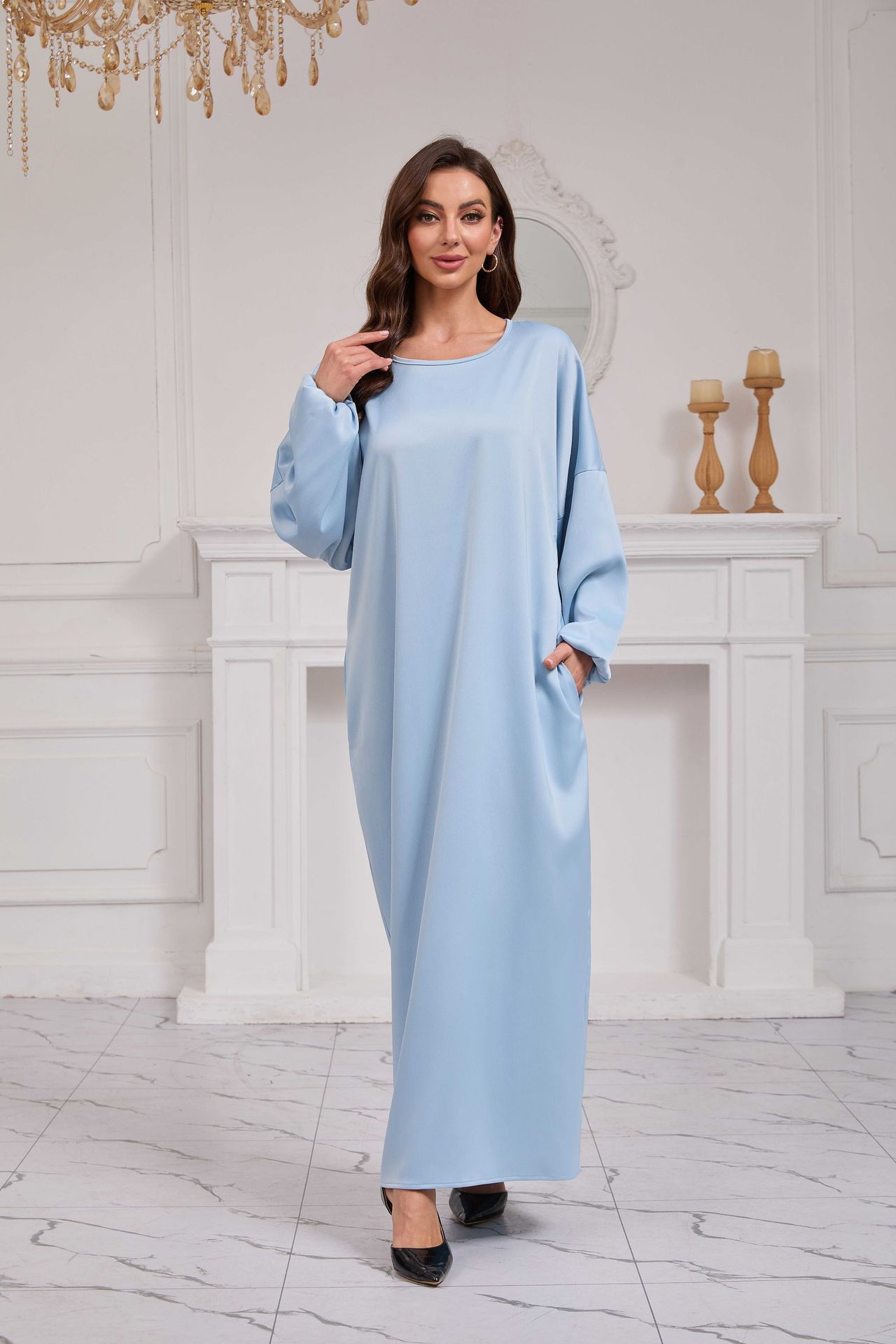 2025 Spring New Dubai Turkish Hijab Muslim Robe_voghion.com