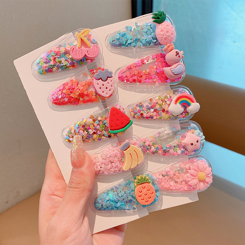 Bebé súper lindo clip tocado fruta de los niños pequeño clip horquilla rota de la niña linda verano Bangs horquilla accesorios para el cabello