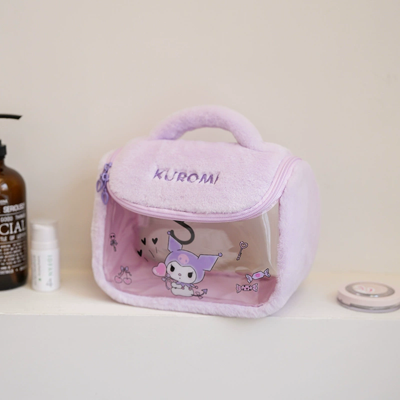 Косметичка Sanrio стеганая с синтепоном-наполнением, просторная дорожная организация, рисунки с героями