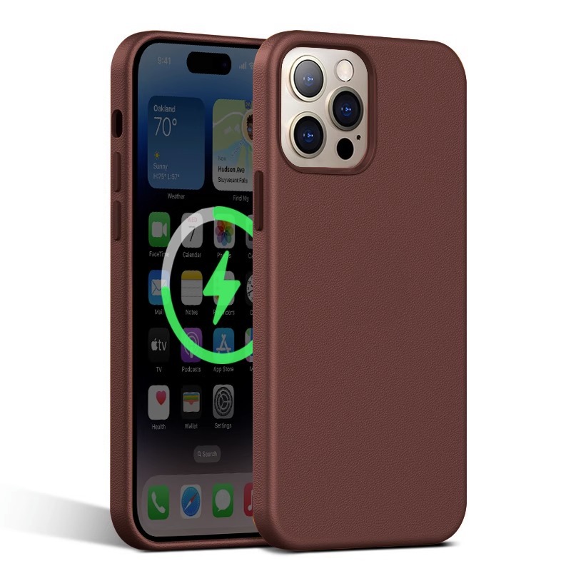 Funda para teléfono móvil Apple 15 magnético iphone15promax animación oficial de cuero 14pro/13 funda protectora image 16