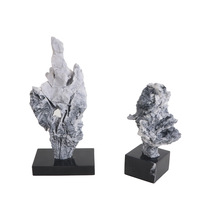 新中式太湖石抽象创意玄关装饰品样板间客厅茶室博古架工术品摆件