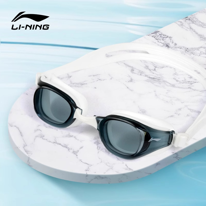 흑백 평면 수영 고글