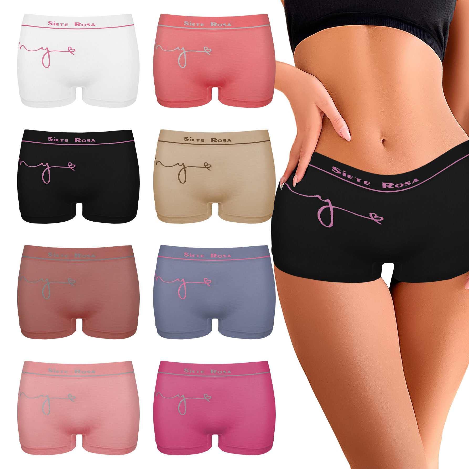 Calzoncillos de verano para mujer, pantalón de seguridad antideslumbrante de boxer, calzoncillos de boxer para mujer ajustados, elásticos suaves, transfronterizos