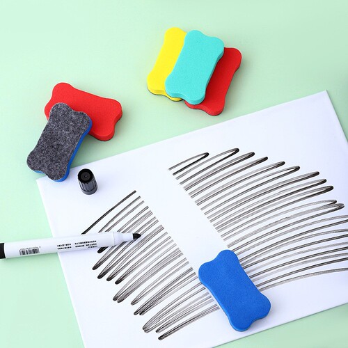 Wholesale EVA felt cloth whiteboard eraser colorful blackboard eraser creative small bone children's eraser new material whiteboard