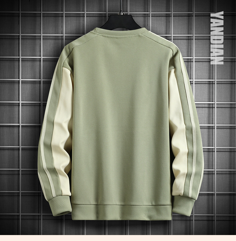 Sweatshirt 2024 autumn new versatile Korean version trendy long sleeved t-shirt plus size M-8XL base shirt men's top_voghion.com