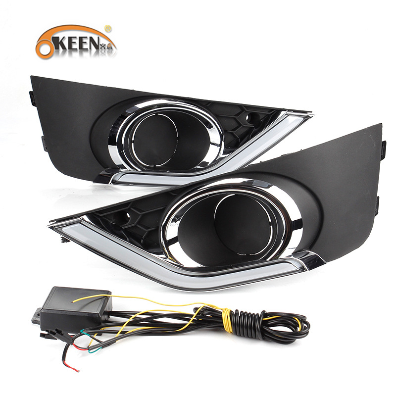 OKEEN for 15-17 Honda BRV day running light modified LED streamer turn signal car special bright fog lamp