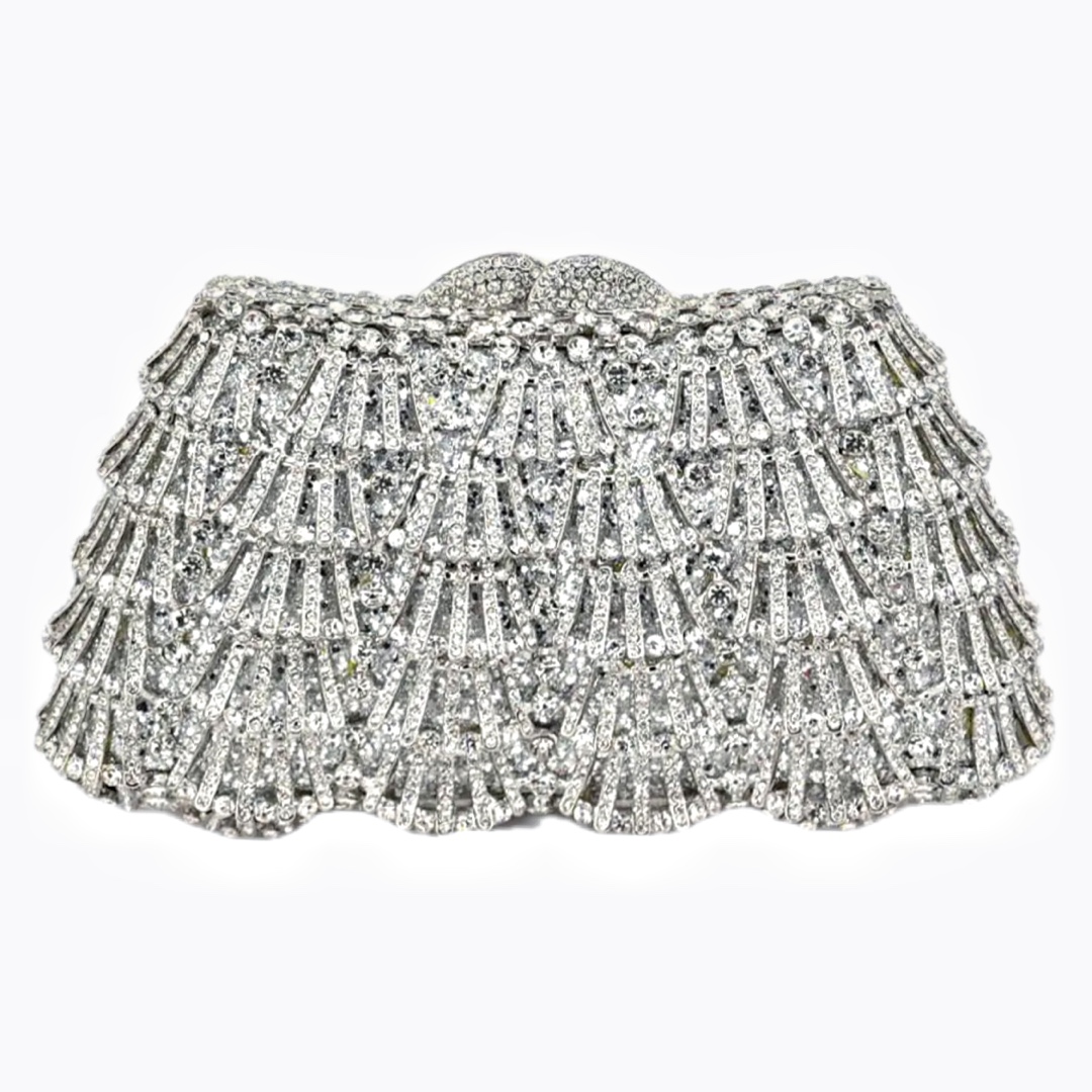 Túi clutch nữ cầm tay dự tiệc đính đá rhinestone cao cấp — Vàng ngọc xanh lam, Chim công vàng màu xanh lam, Màu đỏ vàng kim, Màu vàng kim huyền ảo