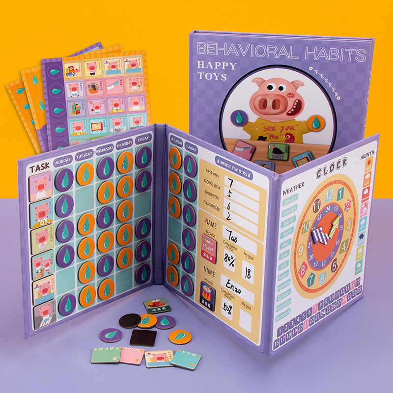 Los niños Montessori Educación Temprana de madera libro magnético ejercicio bebé concentración entrenamiento material didáctico kindergarten juguetes educativos