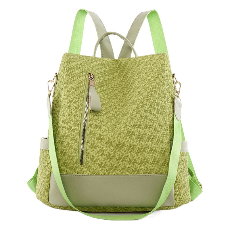 Mochila para mujer 2024 nueva mochila de viaje al aire libre de gran capacidad de la PU, mochila ligera de ocio, bolso femenino