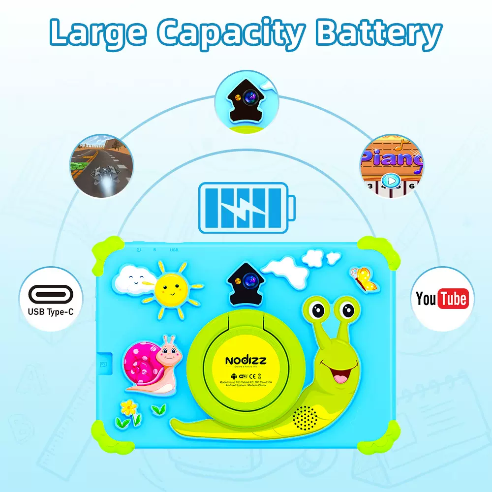 跨境爆款安卓7寸平板电脑 WiFi视频游戏支持多国语言防摔学习机