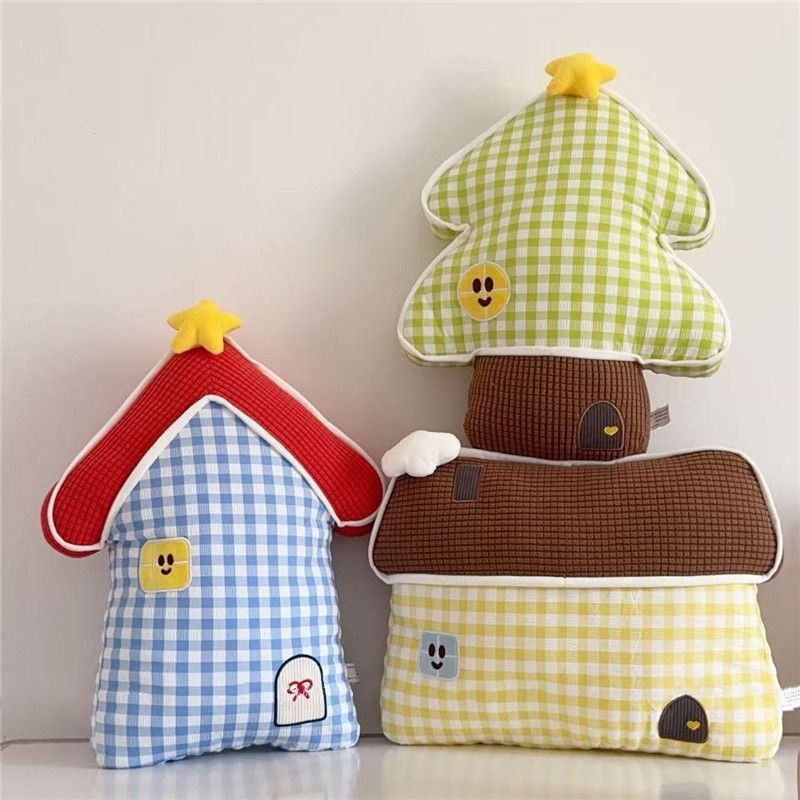 Cartoon Small House Pillow, Creative Bedside Doll, Children's Room Decoration, Girly Room, Core Pillow