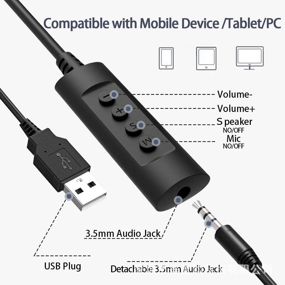 Headphones, extender, laptop, microphone, direct factory sales, wire control