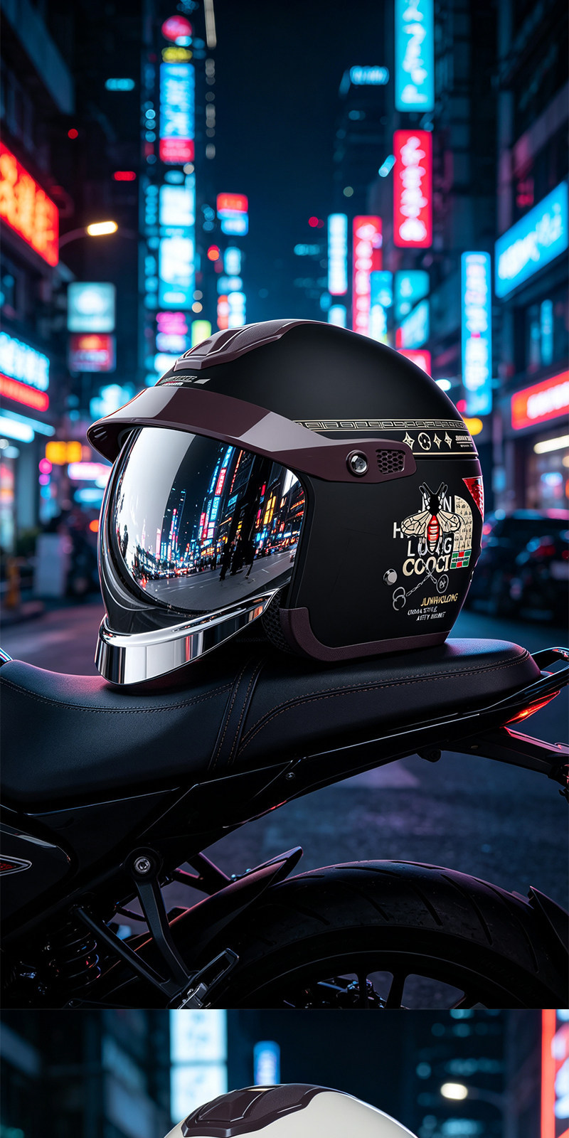 Junhao Long 2026 new model, new national standard 3C electric scooter/motorcycle helmet, autumn/winter warm and waterproof, with silver-coated visor