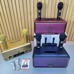 Sd319proワイヤレスbluetoothスピーカー携帯電話テレビポータブルデスクトップk歌音響デュアルマイク一体型