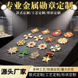 纪念勋章金属定 制仿珐琅创意双色电镀加工烤漆滴胶胸章胸牌勋章
