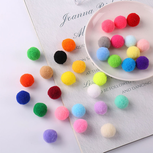 Colorful High-Elastic Wool Balls Handmade DIY Fuzzy Balls Garment Accessories Children's Toys Accessories Wool Balls Wholesale