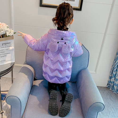 Girls' Cotton Parka 2024 New Winter Coat Trendy Children's Thick Warm Down Jacket Outerwear Winter Fashion