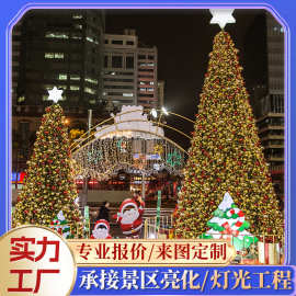 圣诞节户外用品庭院商场超市大型光雕圣诞树落地美陈道具装饰灯
