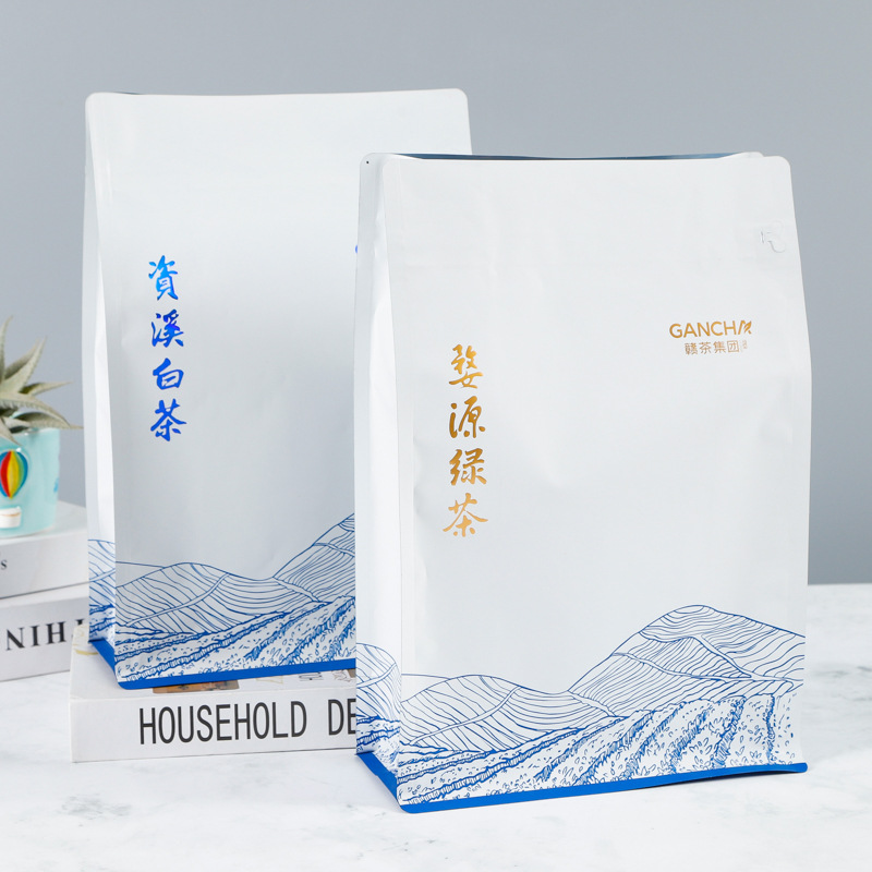 Vacuum Aluminum Foil Food Packaging Bags, Printed Self-Standing Snack and Tea Sealing Bags, Easy-Tear Cat Litter Eight-Side Seal Bags, Custom-Made