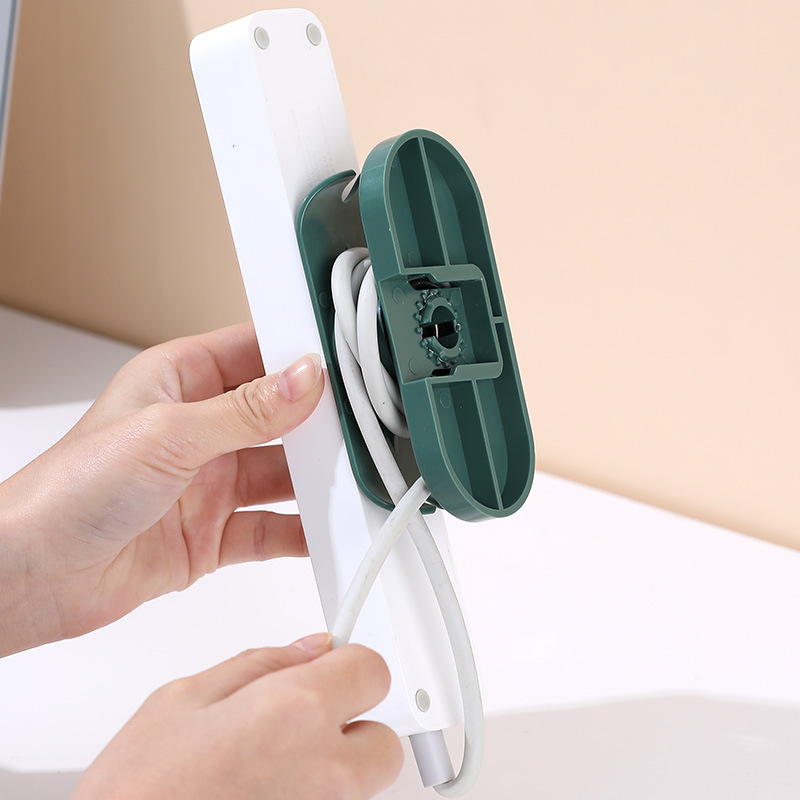 Soporte de enchufe giratorio multifuncional sin costuras montado en la pared organizador de alambre sin perforar Almacenamiento de enchufe de pared