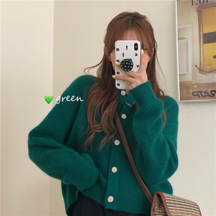 Japanese retro sweater 2022 Autumn new style soft and fluffy knitted sweater, loose short cardigan jacket for women pic 11