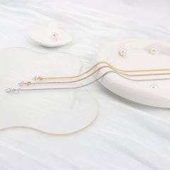 Gold Colorfast Stainless Steel Metal Handmade Titanium Steel Chopin Necklace Accessory Chain DIY Half-Finished Dispersed Chain Decoration