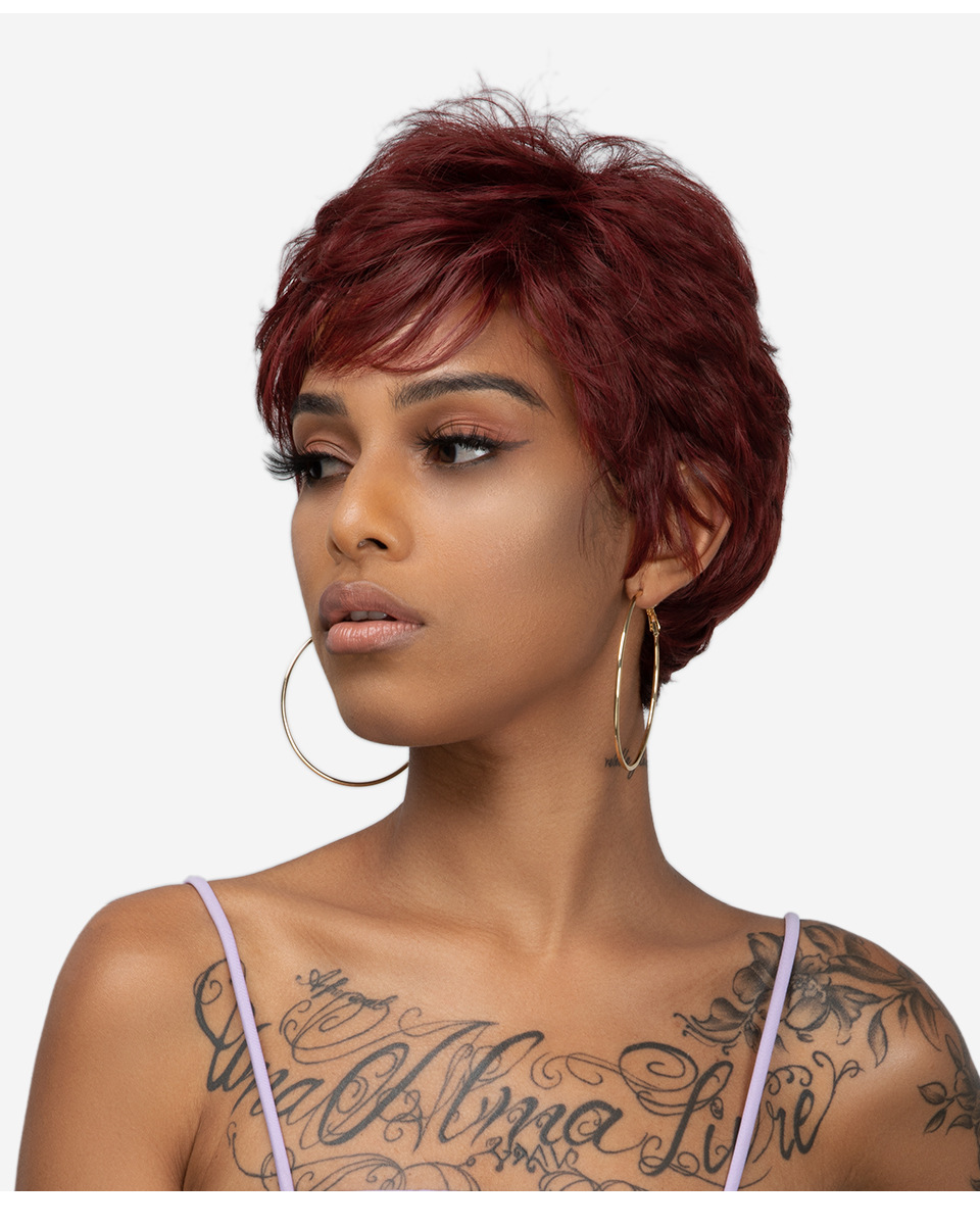Women's Simple Style Casual High Temperature Wire Side Fringe Short Curly Hair Wig Net display picture 6