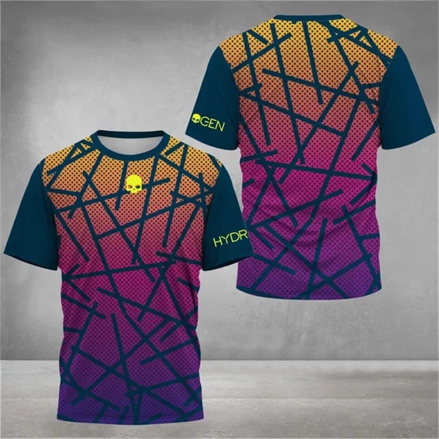 Deportes para hombres malla transpirable suelta camiseta de manga corta venta directa de fábrica moda 3D impresión digital spot