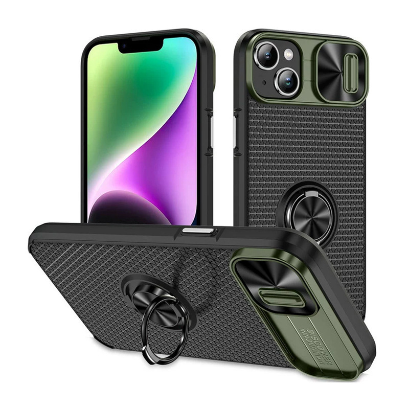 IPhone 15 TPU PC指環押し窓ケース全包携帯ケースiPhone 15シリーズ磁気吸引保護ケース|undefined