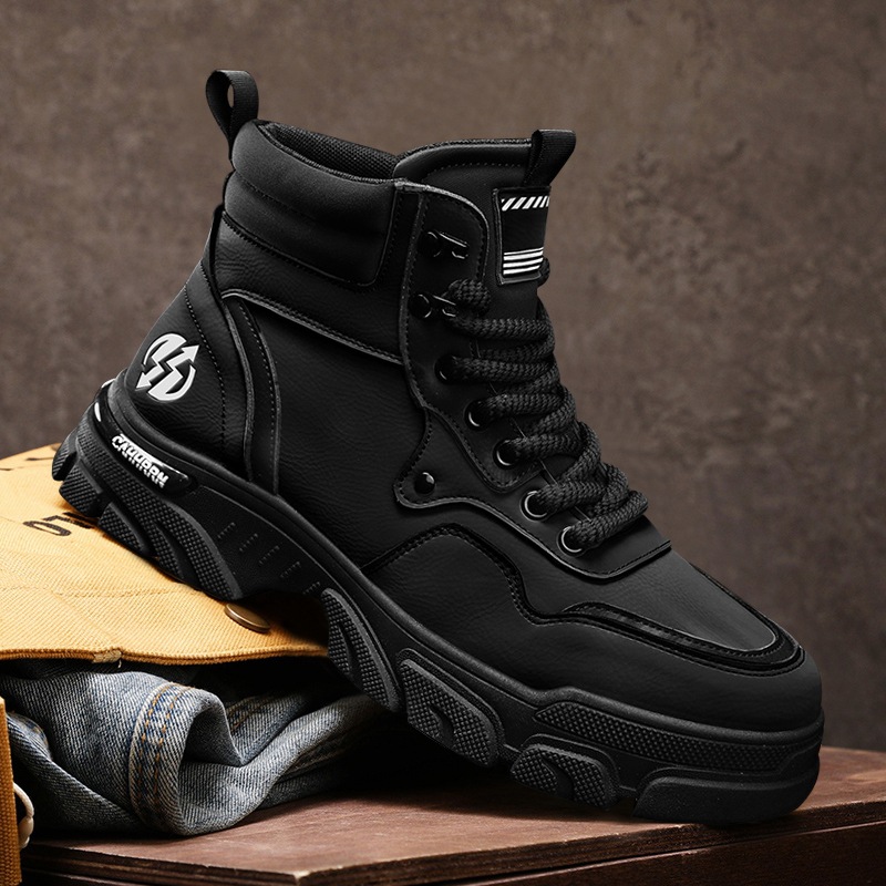 Scarpe da lavoro casual per uomo Autunno Inverno Caldo Pelliccia Più stivali retrò Resistente all'usura Tempo libero Comodo Stile vintage Stivali Uomo All'aperto_voghion.com