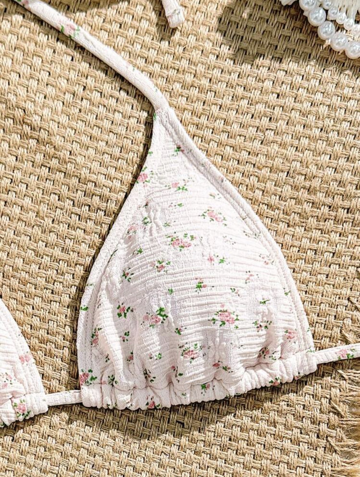 Women's Clothing Style Women's Bikini Swimsuit High-End Floral Print Halter Neck Tie-Up Sexy Swimwear For Hot Springs And Vacations_ecoleips.com