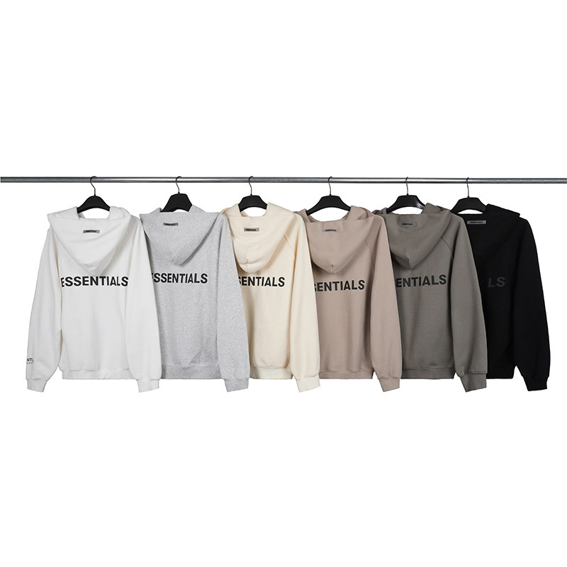 FOG ESSENTIALS Line Zipper Hoodie Men's fleece-lined High Street Loose Cardigan Trendy Couple Jacket