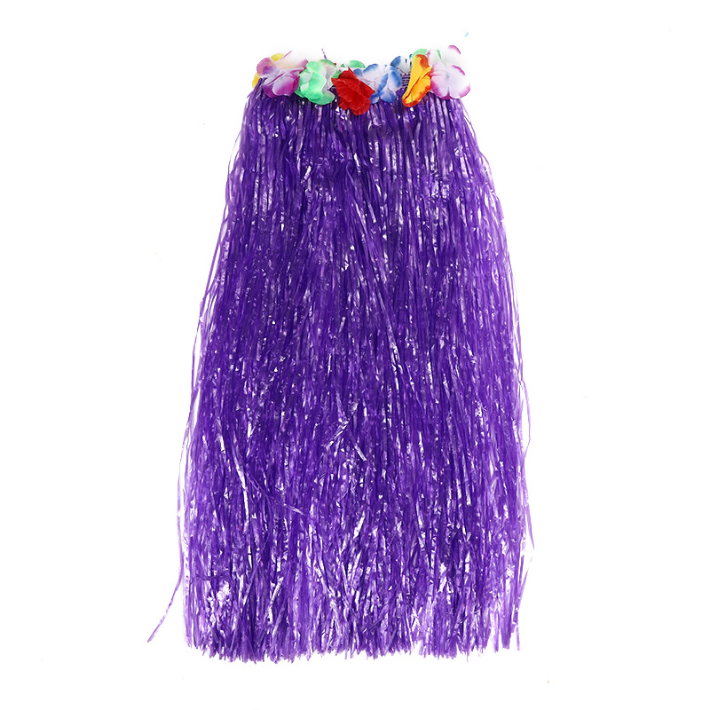 Fábrica al por mayor de hierba hawaiana falda cintura elástica niños adultos rendimiento vestir falda de hierba guirnalda sujetador