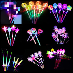 Glowing Lollipop Magic Wand Love Fairy Flash Wand Children's Toys Starry Sky Magic Wand Night Market Stall Supply