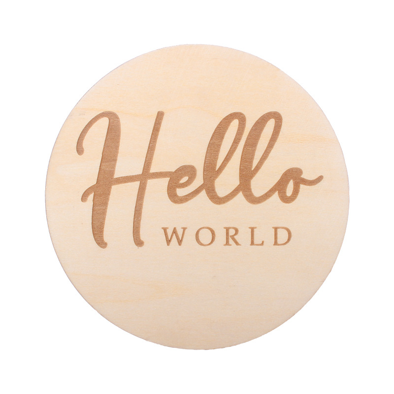 Patrón de madera infantil hito tarjeta artesanal mordedor recién nacido tiro apoyos accesorios recuerdo