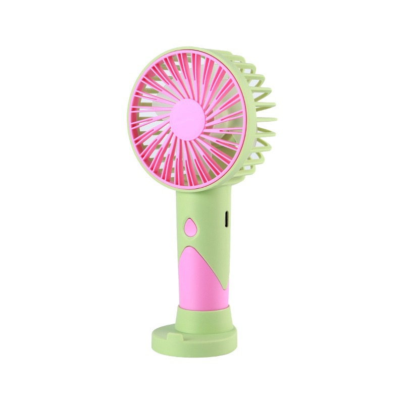 Mini ventilador portátil de color macarron con base, carga usb, pequeño ventilador de escritorio portátil regalo de verano image 9