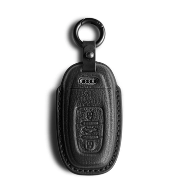 Suitable for Audi Keychain Car key bag - audi-model-b-honor-black-cover-round-buckle